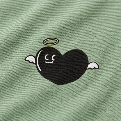 天使ハート「あのよん」ワンポイントTシャツ プリントの接写