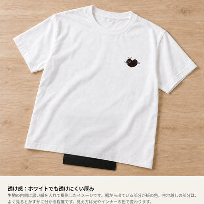 天使ハート ワンポイントTシャツ「あのよん」｜胸元に、ちいさな天使。