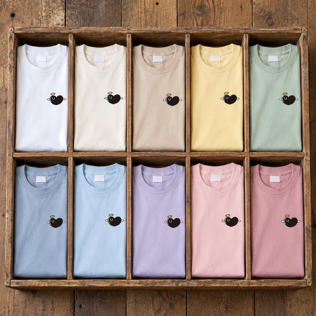 天使ハート「あのよん」ワンポイントTシャツ 全カラー