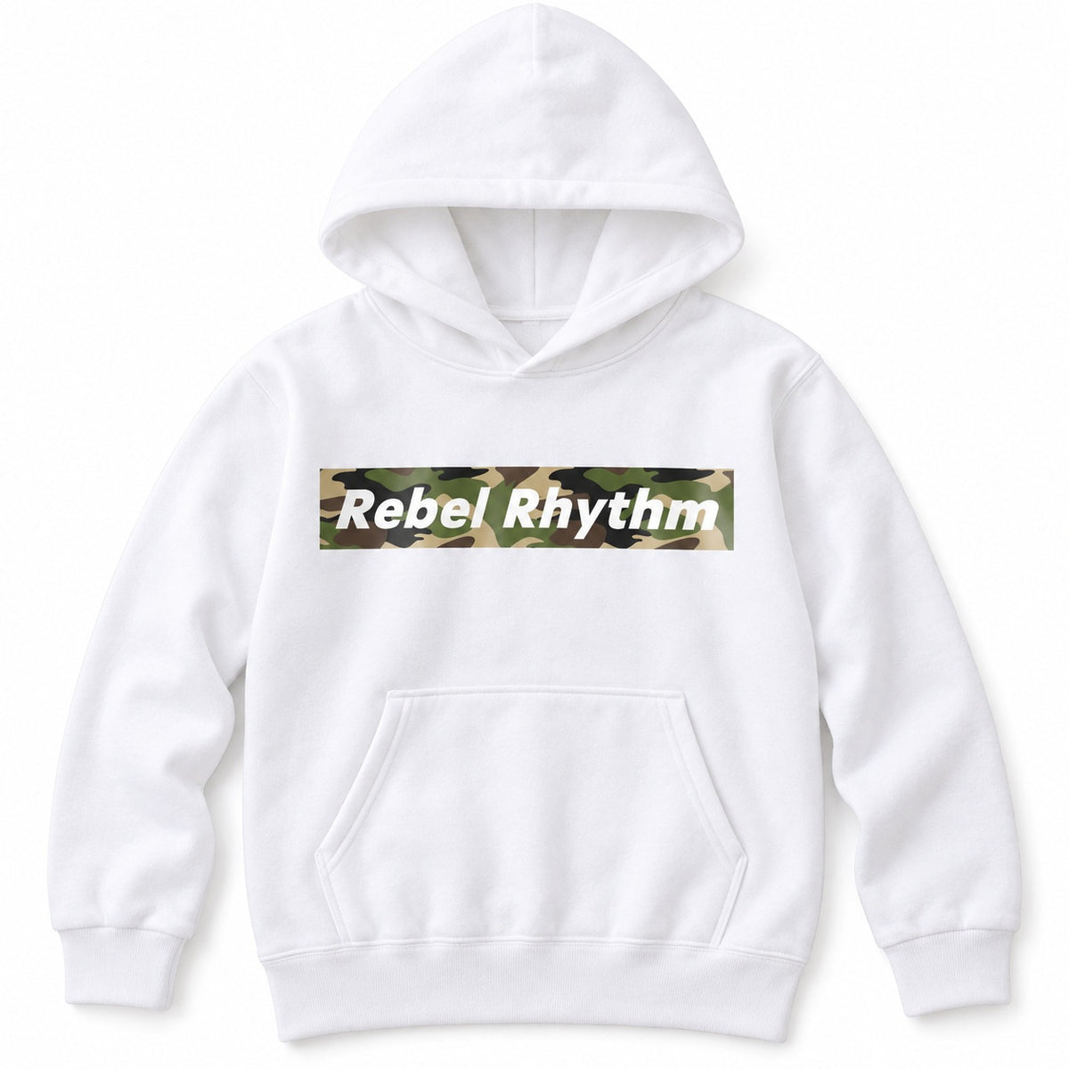RebelRhythm×カモフラージュ キッズパーカー ホワイト