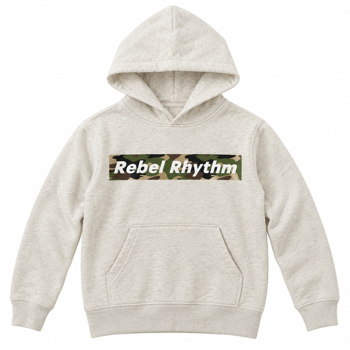 RebelRhythm×カモフラージュ キッズパーカー オートミール