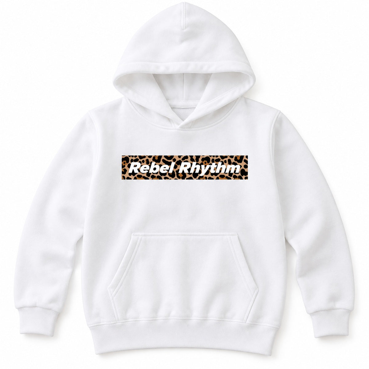 RebelRhythm×レオパード キッズパーカー ホワイト