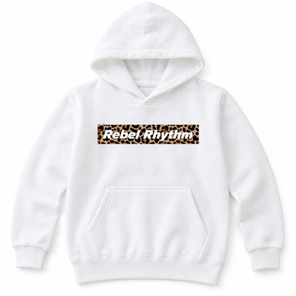 RebelRhythm×レオパード キッズパーカー ホワイト