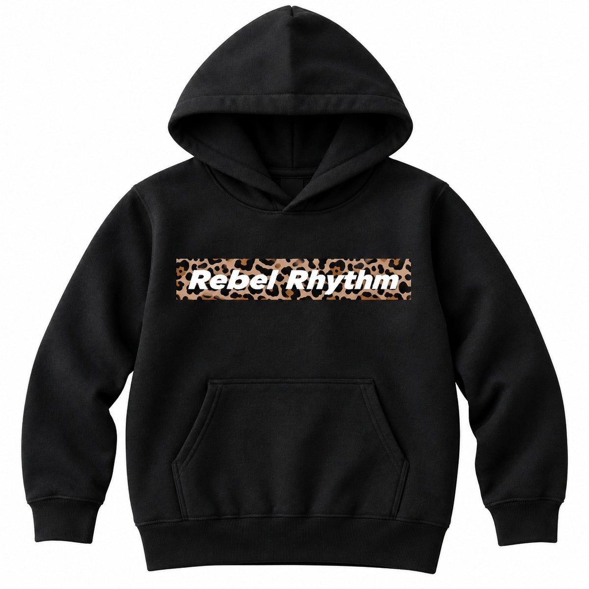 RebelRhythm×レオパード キッズパーカー ブラック