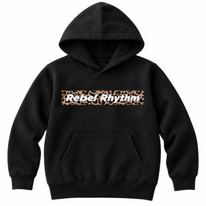 RebelRhythm×レオパード キッズパーカー ブラック