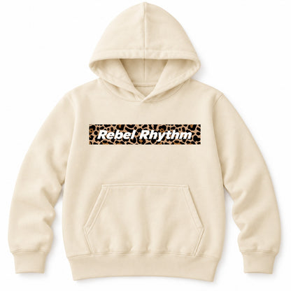 RebelRhythm×レオパード キッズパーカー ライトベージュ