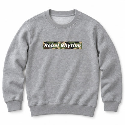 RebelRhythm×カモフラージュ キッズトレーナー 杢グレー