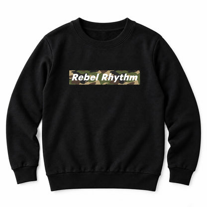 RebelRhythm×カモフラージュ キッズトレーナー ブラック