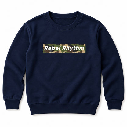 RebelRhythm×カモフラージュ キッズトレーナー ディープネイビー