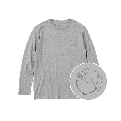 えいみょん キッズ長袖Tシャツ 003_杢グレー