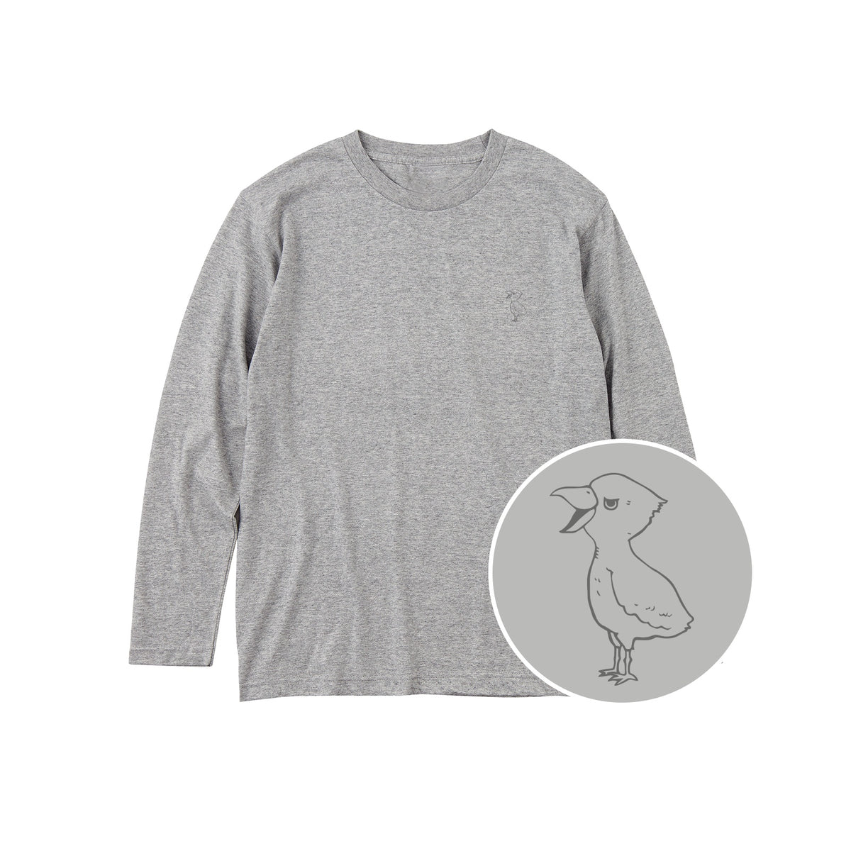 端弘コウ キッズ長袖Tシャツ 003_杢グレー
