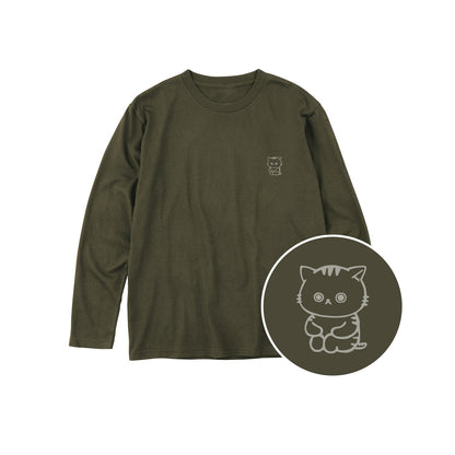 ねっこ キッズ長袖Tシャツ 037_アーミーグリーン