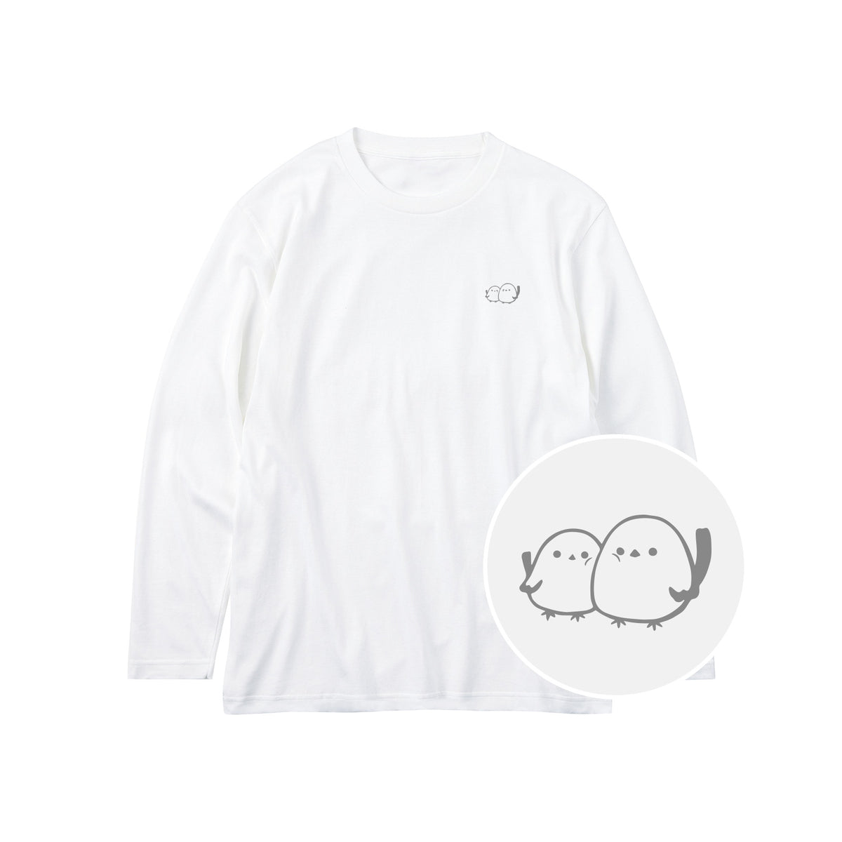 しまえなが キッズ長袖Tシャツ 001_ホワイト