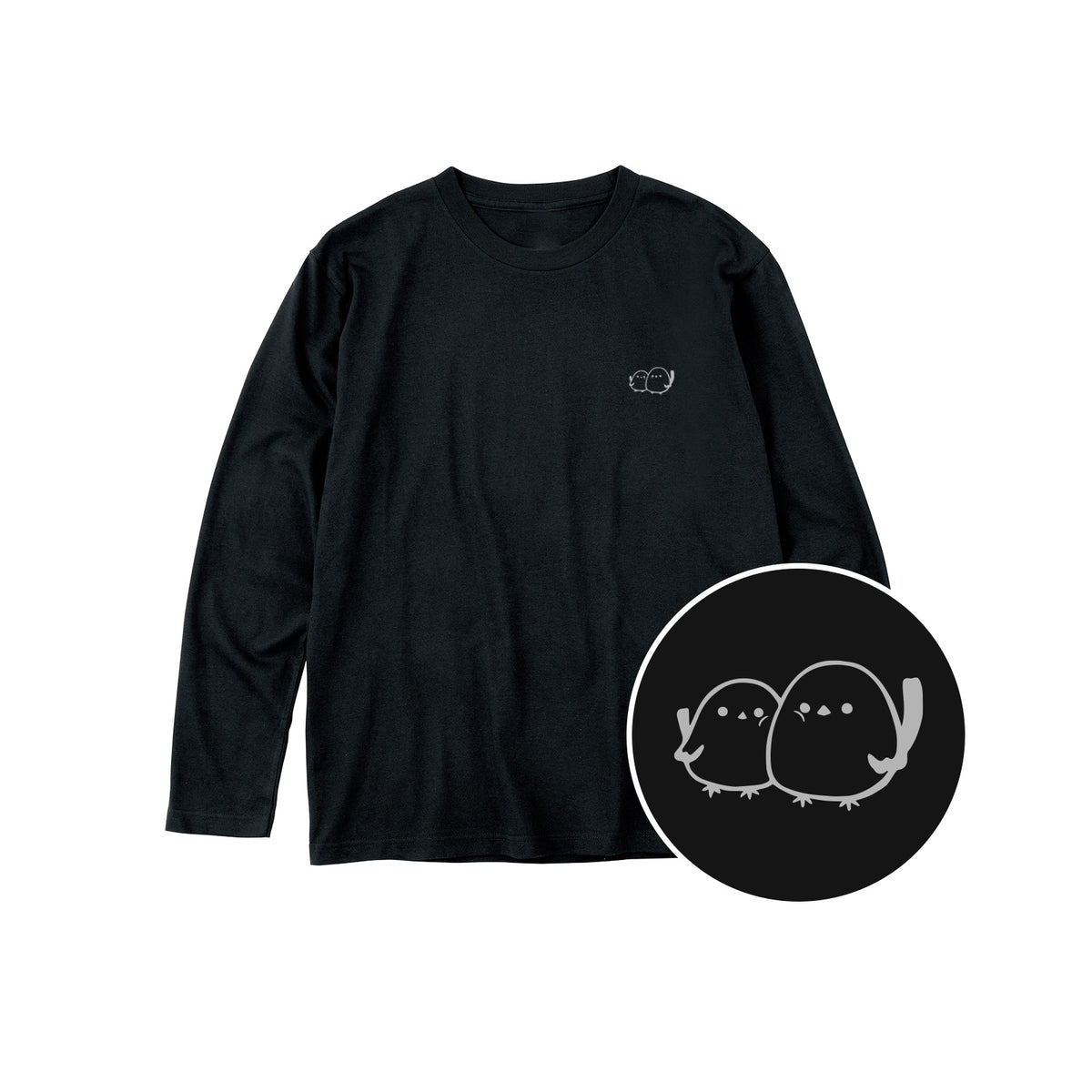 しまえなが キッズ長袖Tシャツ 005_ブラック