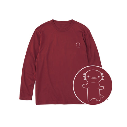 うぱーん キッズ長袖Tシャツ 112_バーガンディ