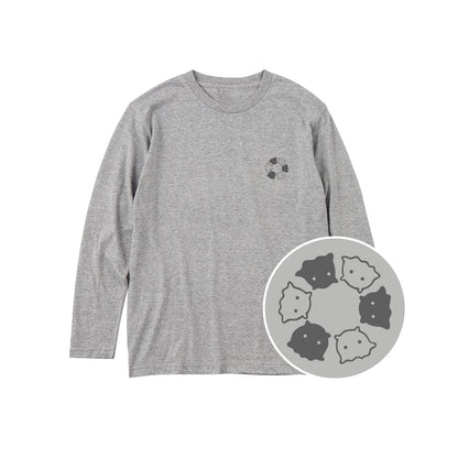 めんべーだー ユニセックス長袖Tシャツ 003_杢グレー
