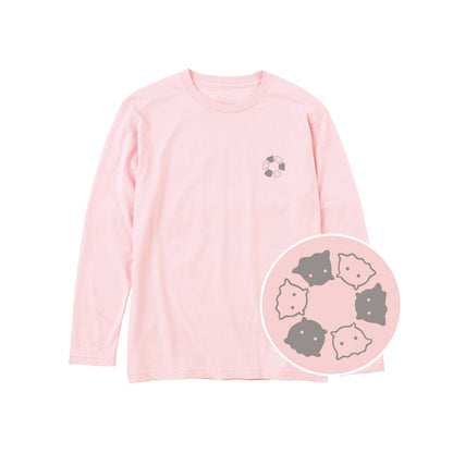 めんべーだー ユニセックス長袖Tシャツ 132_ライトピンク
