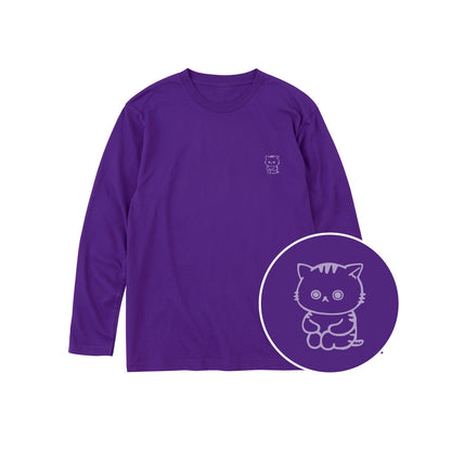 ねっこ ユニセックス長袖Tシャツ 014_パープル