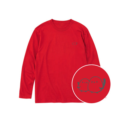 しまえなが ユニセックス長袖Tシャツ 010_レッド