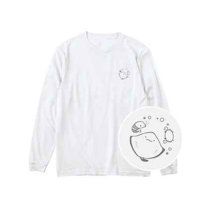 えいみょん ユニセックス長袖Tシャツ 001_ホワイト
