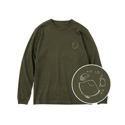 えいみょん ユニセックス長袖Tシャツ 037_アーミーグリーン