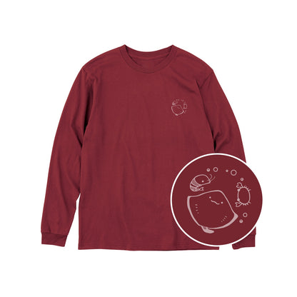 えいみょん ユニセックス長袖Tシャツ 112_バーガンディ