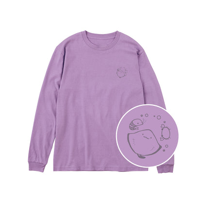 えいみょん ユニセックス長袖Tシャツ 188_ライトパープル