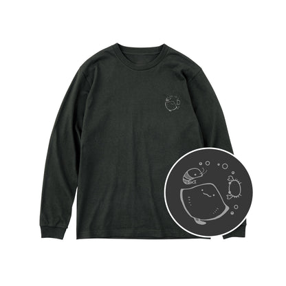 えいみょん ユニセックス長袖Tシャツ 223_スモークブラック
