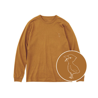 端弘コウ ユニセックス長袖Tシャツ 154_キャメル