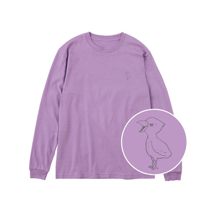 端弘コウ ユニセックス長袖Tシャツ 188_ライトパープル