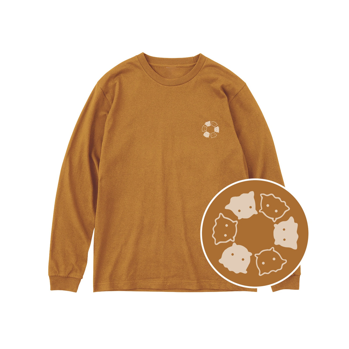 めんべーだー ユニセックス長袖Tシャツ 154_キャメル