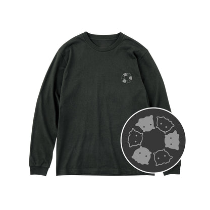 めんべーだー ユニセックス長袖Tシャツ 223_スモークブラック