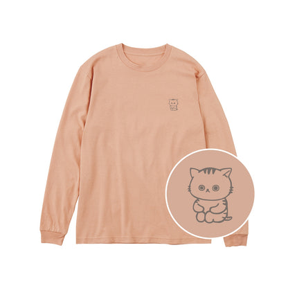 ねっこ ユニセックス長袖Tシャツ 400_ダスティピンク