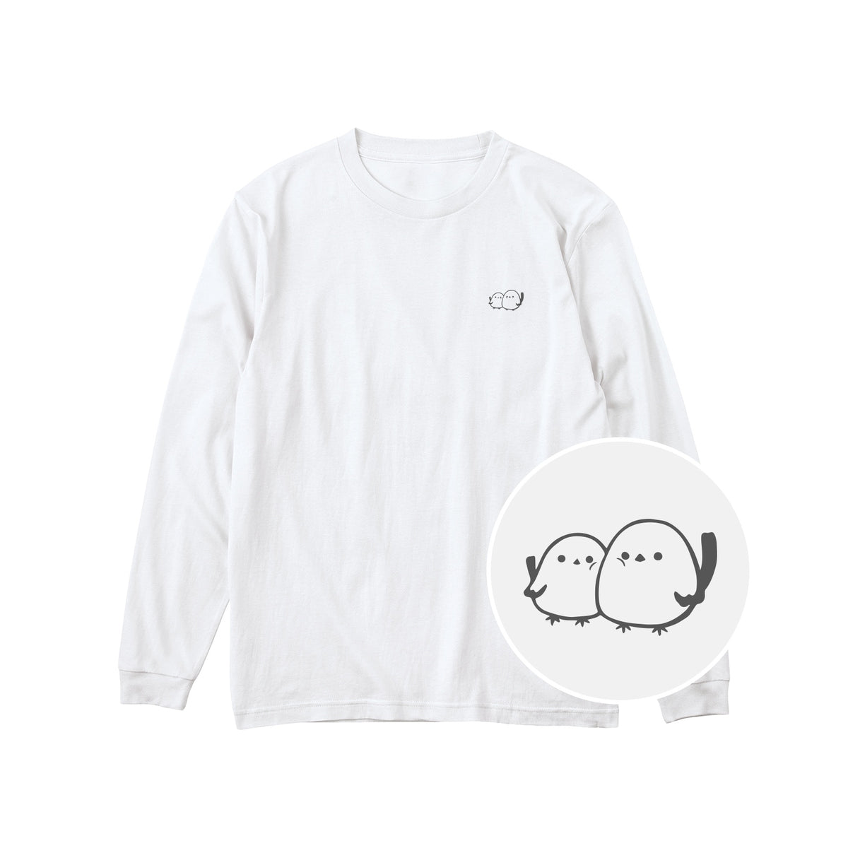 しまえなが ユニセックス長袖Tシャツ 001_ホワイト
