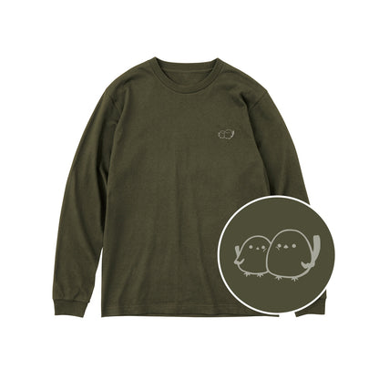 しまえなが ユニセックス長袖Tシャツ 037_アーミーグリーン