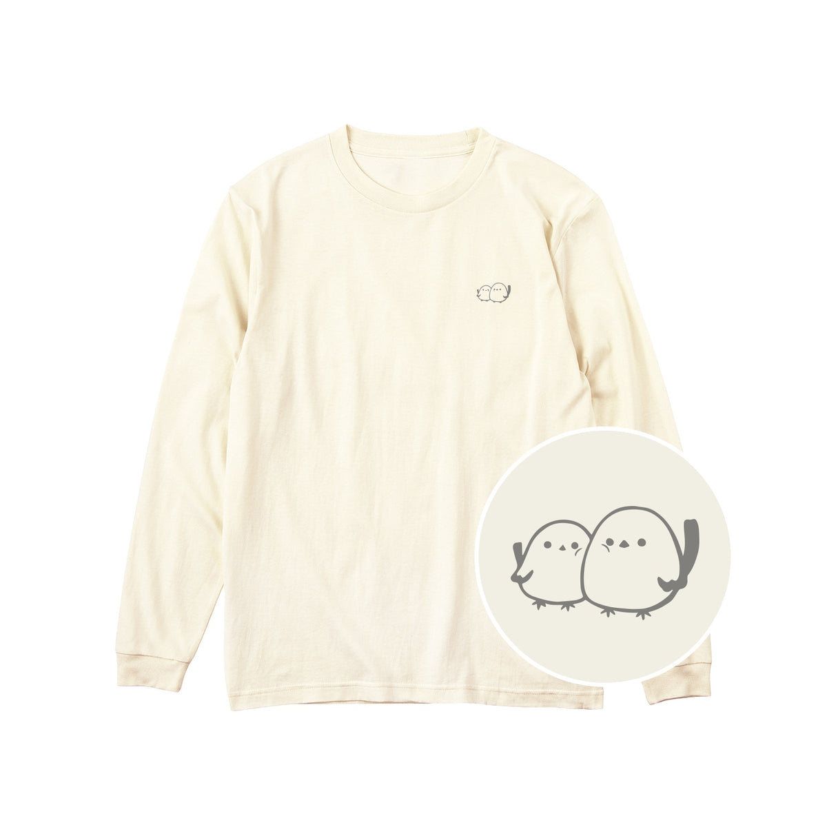 しまえなが ユニセックス長袖Tシャツ 073_アイボリー