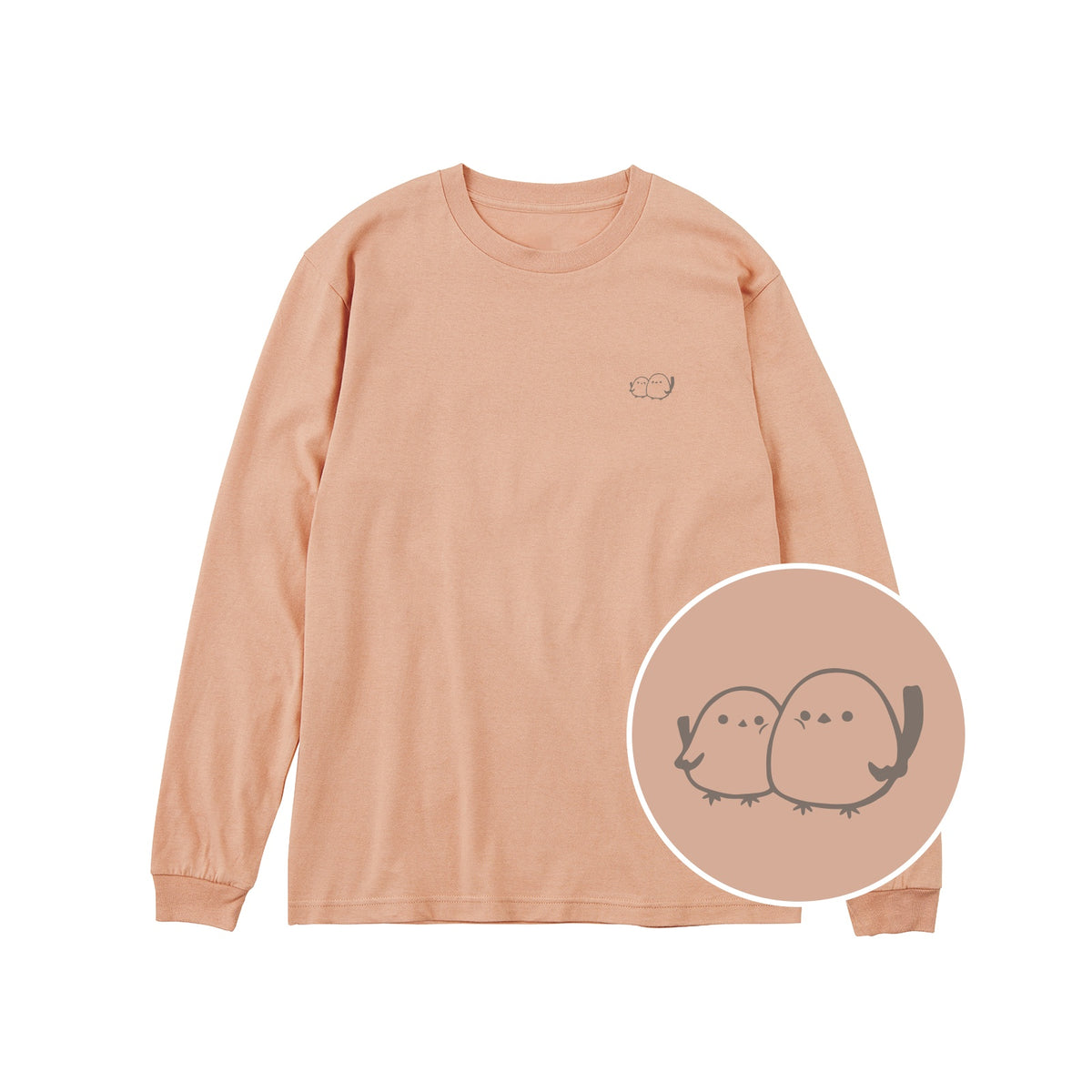 しまえなが ユニセックス長袖Tシャツ 400_ダスティピンク