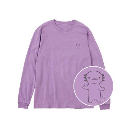 うぱーん ユニセックス長袖Tシャツ 188_ライトパープル