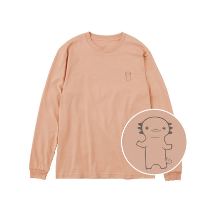 うぱーん ユニセックス長袖Tシャツ 400_ダスティピンク