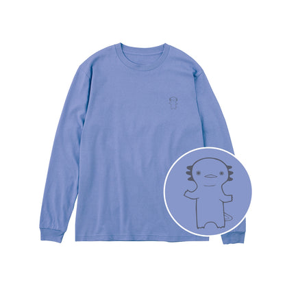うぱーん ユニセックス長袖Tシャツ 463_ダスティブルー
