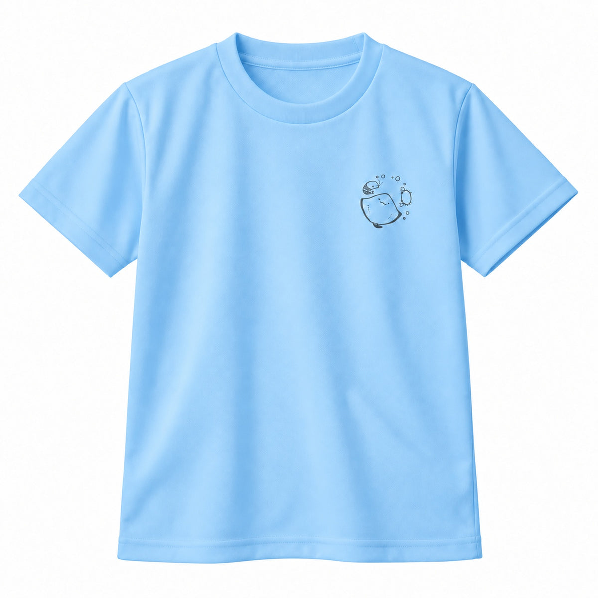 えいみょん キッズドライTシャツ 133_ライトブルー