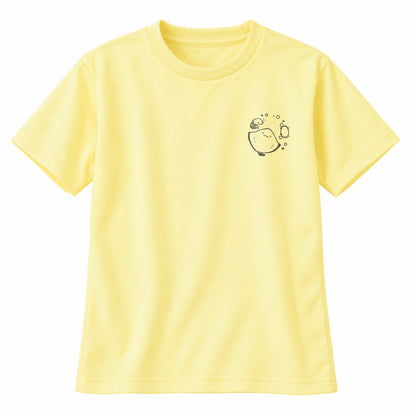 えいみょん キッズドライTシャツ 134_ライトイエロー
