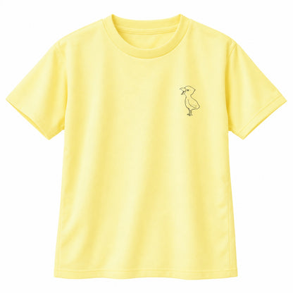端弘コウ キッズドライTシャツ 134_ライトイエロー