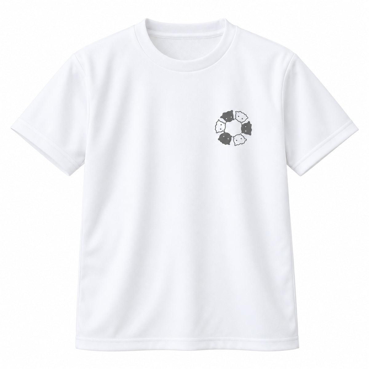 めんべーだー キッズドライTシャツ 001_ホワイト