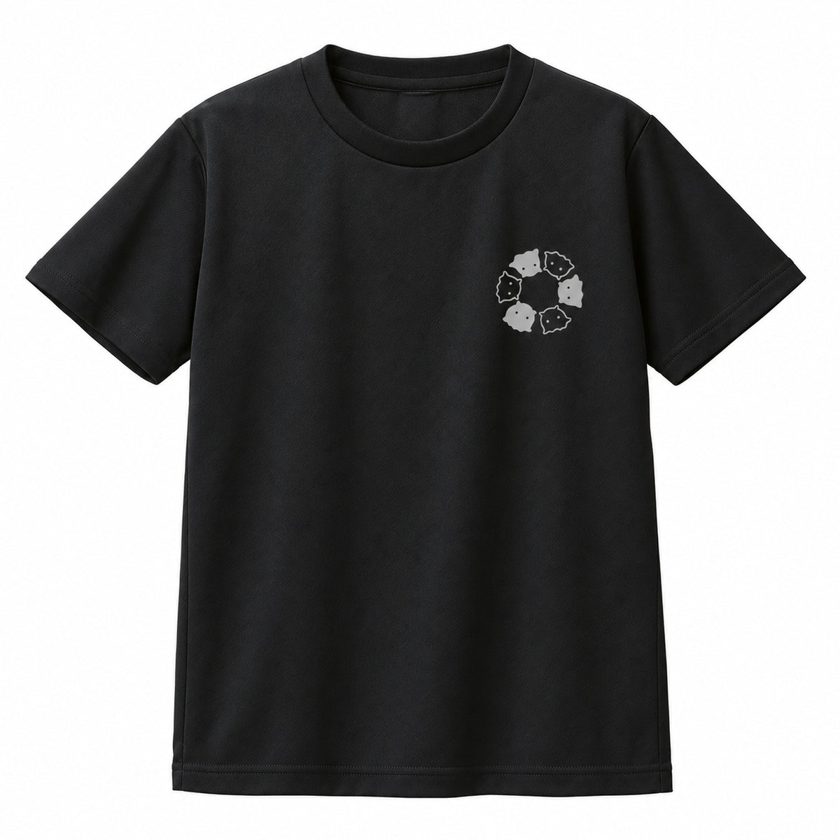 めんべーだー キッズドライTシャツ 005_ブラック