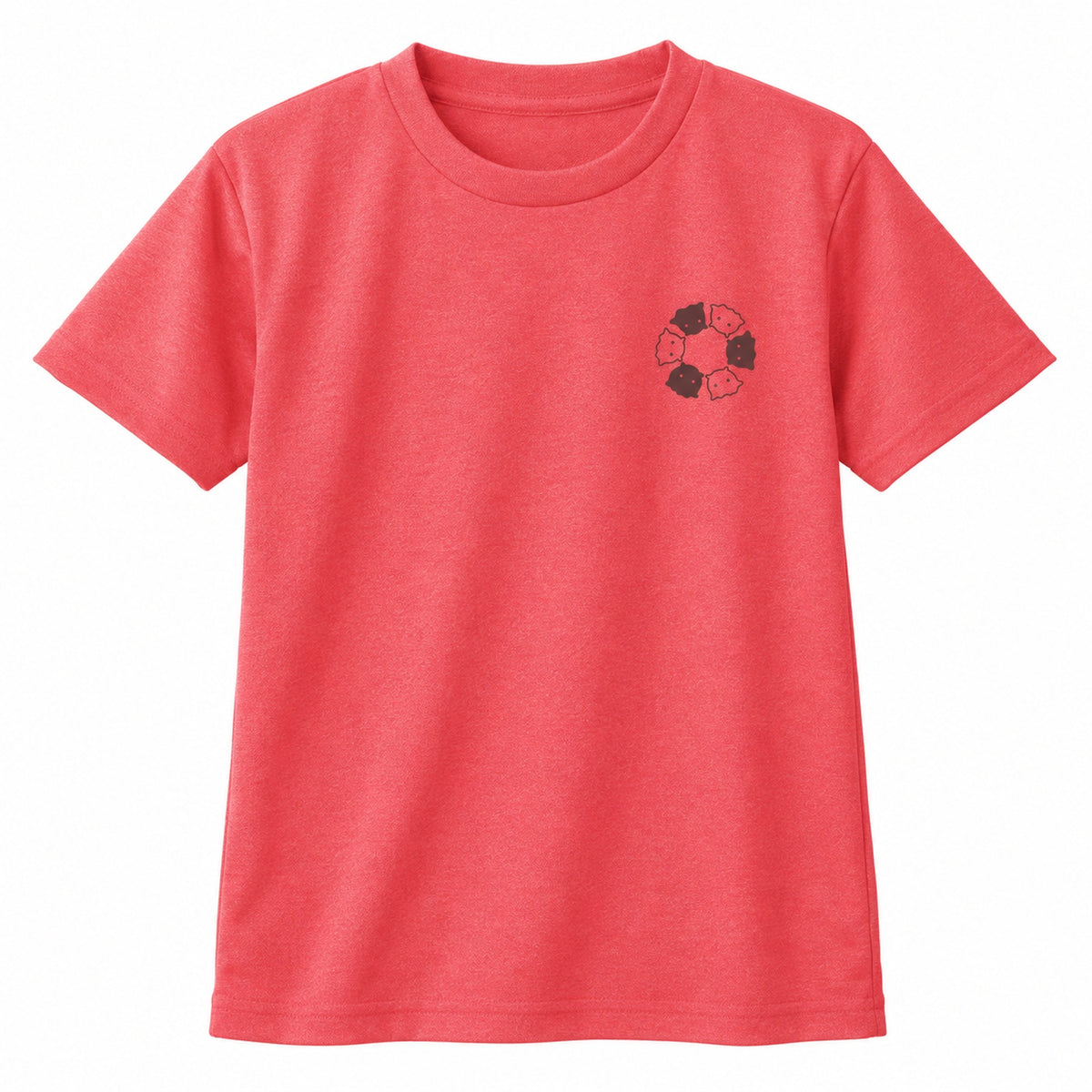 めんべーだー キッズドライTシャツ 903_ミックスレッド