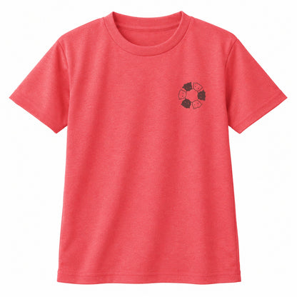 めんべーだー キッズドライTシャツ 903_ミックスレッド