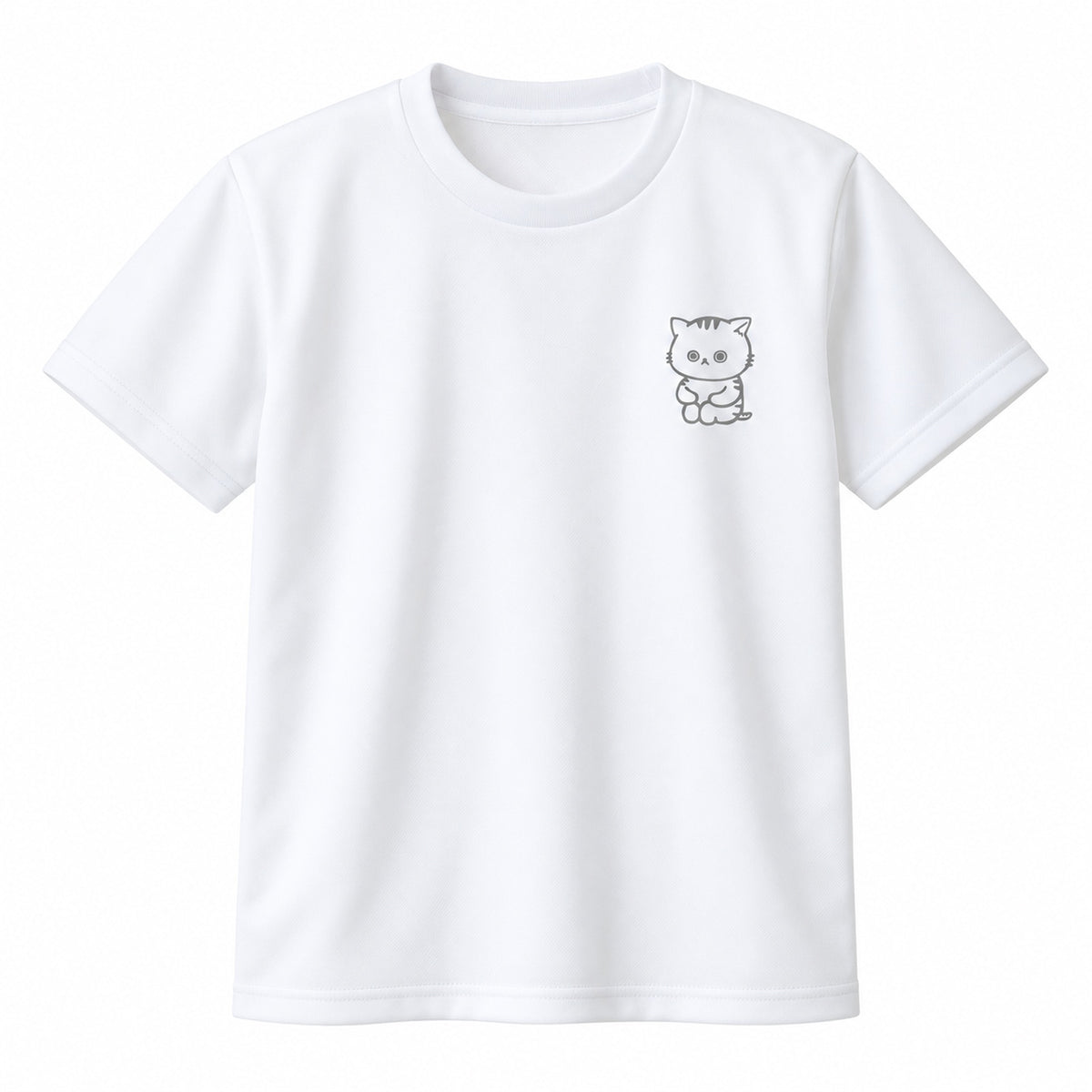 ねっこ キッズドライTシャツ 001_ホワイト