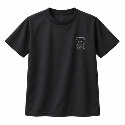 ねっこ キッズドライTシャツ 005_ブラック