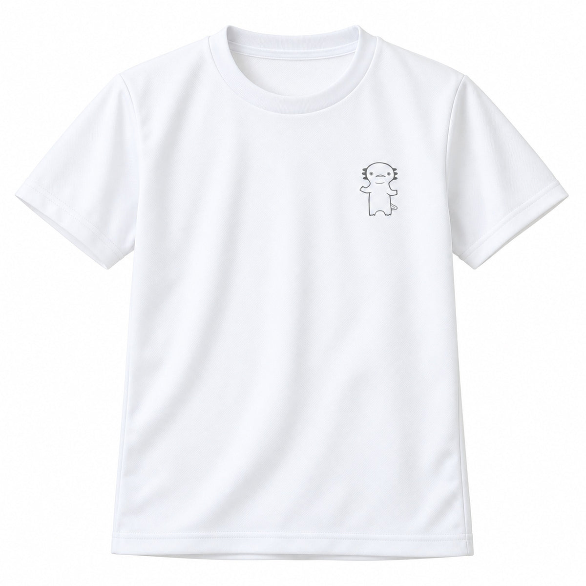 うぱーん キッズドライTシャツ 001_ホワイト